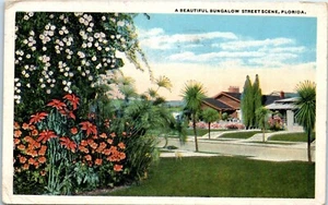 Beautiful Bungalow Street Scene, Florida Postcard c1915 - Picture 1 of 2