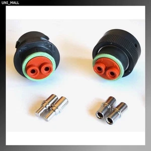 Deutsch HDP20 2-pin Genuine Bulkhead Connector Kit, 4AWG Contacts, USA - Picture 1 of 4