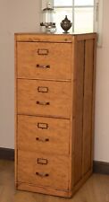 Vintage 1940s GR V1 Wooden Filing Cabinet
