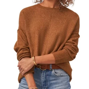 VINCE CAMUTO Womens Stretch Ribbed Center Sweater, Brown, 1X - Picture 1 of 3