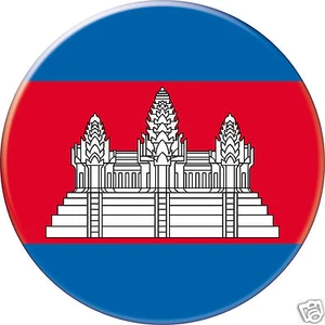 5 x sticker 5cm auto moto velo valise pc portable drapeau Rond Cambodge-Cambodia - Bild 1 von 1