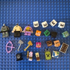 LEGO 2016 Minecraft Black Head For Minifigure The Wither Lot Body Pigman Micro