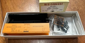 Red Caboose HO Kit RC-1008-2 Mather Meat Reefer Swift (orange) #15905 NIB NY - Picture 1 of 5