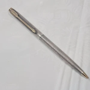 PARKER Cisele Druckbleistift Sterling Silber 925 vergoldet Twist Crosshatch - Bild 1 von 12