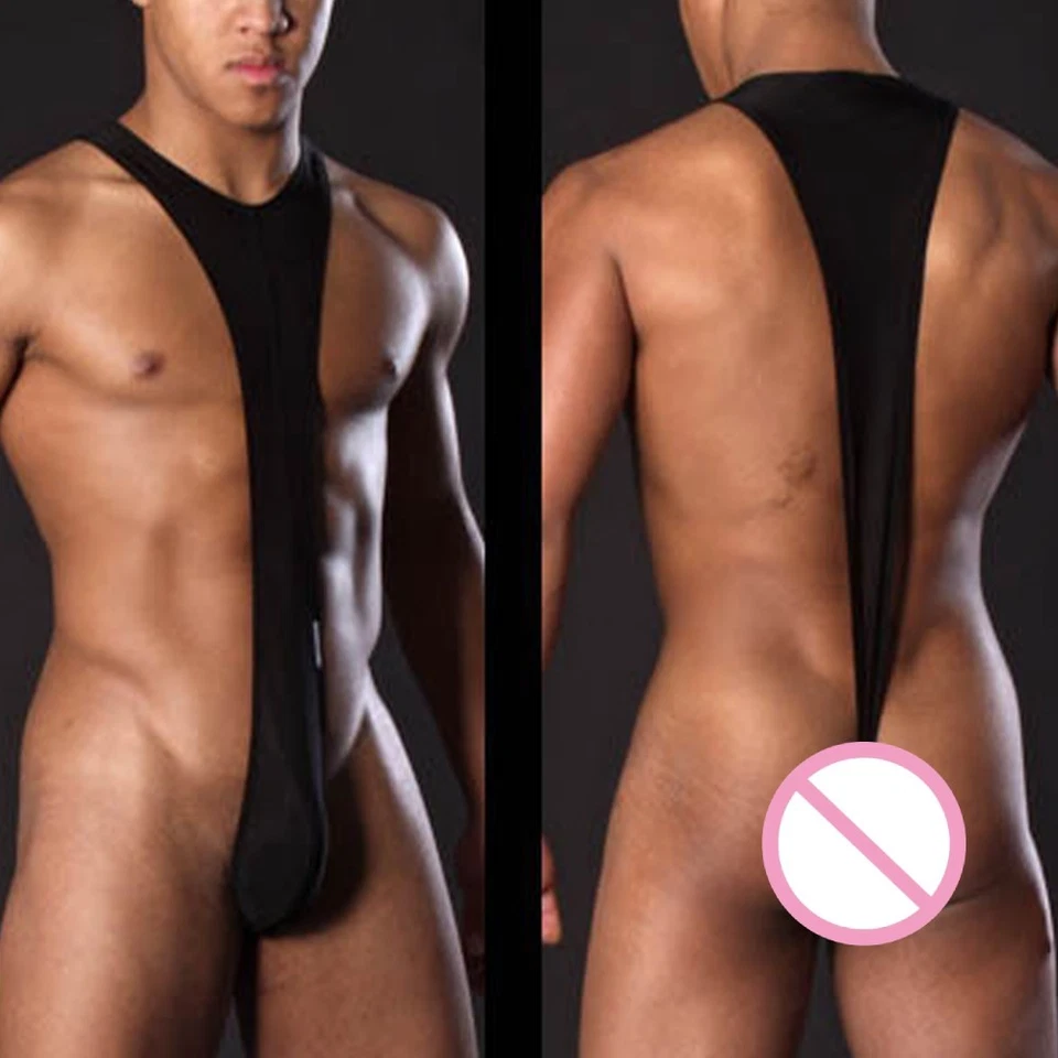 Hombres Correa Espalda Sin Espalda Body Lencería Mono Camiseta sin mangas Body Ropa interior Foto 1 de 3