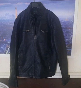 FIRETRAP Motorcycle Soft Leather Jacket Size 52/Large,worn Twice - Picture 1 of 6