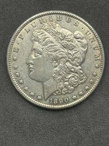 Barra trasera 1890-CC AU/AU+ dólar de plata Morgan fecha clave - Imagen 1 de 21