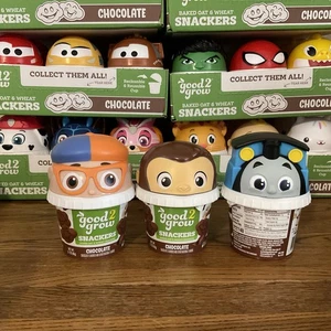 Good2Grow Snackers Schokolade 3 Sammlerfiguren Deckel nur zum Ausstellen / Verwenden - Bild 1 von 7