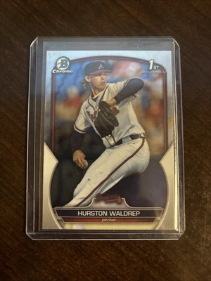 2023 Bowman Draft Chrome Hurston Waldrep 1st Bowman #BDC-114 Braves - Image 1 of 2