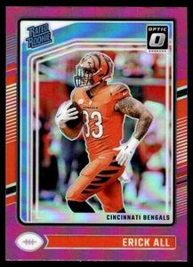 2024 Donruss Optic Pink Rated Rookie Erick All Jr. RC Cincinnati Bengals #233 - Bild 1 von 2
