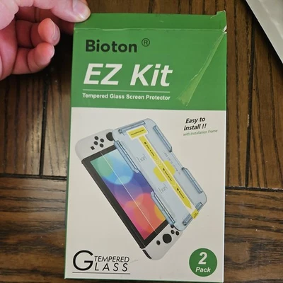 Nintendo Switch OLED 2021  Bioton EZ Kit Tempered Glass Screen Protector-2 Pack - Image 1 of 3