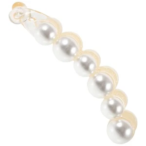 FRCOLOR Pearl and Fishtail Banana Clip, Jumbo Hair Clasps with Faux Pearls fo... - Picture 1 of 9