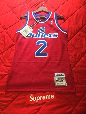 Camiseta deportiva 100 % auténtica Chris Webber Mitchell & Ness 94 95 Bullets talla 36 S para hombre Foto 1 de 3