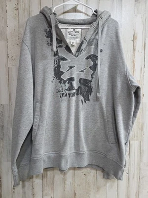 Y2K ZooYork Hombre Pullover Sudadera con Capucha Gris X Grande Ropa de Skate De Colección Foto 1 de 4
