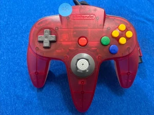 Mando Oficial Nintendo 64 OEM N64 Color Rojo Transparente Stick 9/10 Probado - Imagen 1 de 14