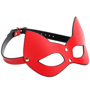 Leather Cat Mask Halloween Mask female sex cat mask Fetish Mask Cosplay mask - Picture 1 of 8