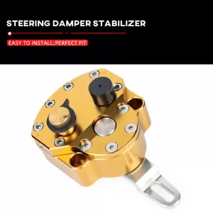 Universal Motorcycle Adjustable Steering Damper Stabilizer Linear Safety Control - Picture 1 of 13