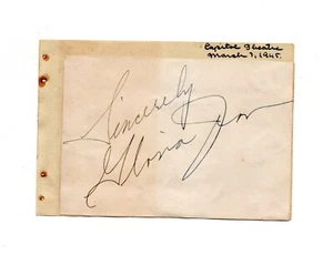 actress & singer GLORIA JEAN autograph -- W. C. Fields -- Groucho Marx -- SIGNED - Picture 1 of 2