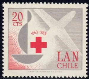 1963 Chile SC# C249 - Red Cross Type of Regular Issue - M-NH - Picture 1 of 1