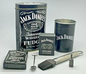 JACK DANIELS COLLECTION - FUDGE TIN BASTING BRUSH PLAYING CARDS SPOON DRINKING