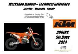 KTM 300EXC 300 EXC Seis Días Servicio Reparación Taller Manual USB 2024 - Imagen 1 de 11