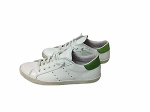 scarpe sneakers basse uomo Via Condotti pelle bianco verde bucherellata nuovo - Foto 1 di 4