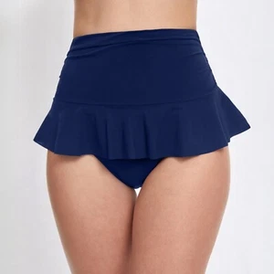 Gottex Profile Tutti Frutti Flirty High Waisted Swim Skirt Size 16 Navy Blue NWT - Picture 1 of 7
