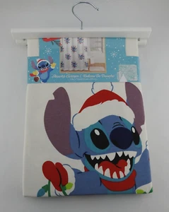 New Disney Christmas Stitch Shower Curtain Lights Fabric - Picture 1 of 4