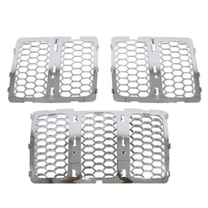 Chrome Honeycomb Front Grille Insert Cover Fits Jeep Grand Cherokee 2014-16 - Picture 1 of 10