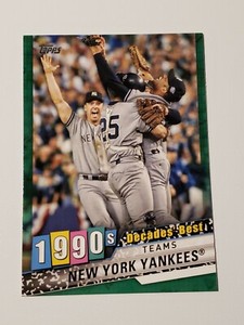 2020 Topps Series 2 NY Yankees Decades Best 1990s Green Target Parallel SSP PWE
