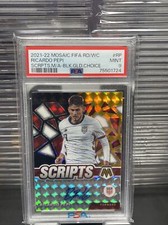 2021-22 Ricardo Pepi Panini Mosaic CHOICE Black/Gold USMNT Auto Rookie 1/8 PSA 9