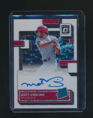 MATT VIERLING 2022 PANINI DONRUSS OPTIC WHITE PRIZM RC AUTO PARALLEL 88/99 - Image 1 of 2
