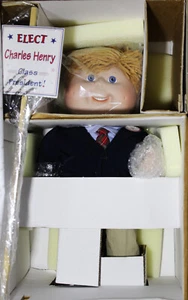 VTG CABBAGE PATCH KIDS DANBURY PORCELAIN DOLL W/FLAG CHARLES HENRY 1997 W/BOX - Picture 1 of 3