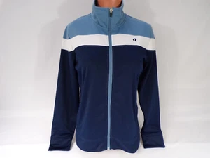 Vintage Champion Activewear Jacket Womens Large Navy Zip L/S Collar 2 Pocket L23 - Picture 1 of 11