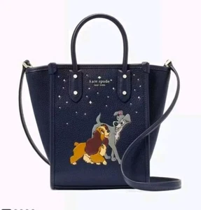 Disney x Kate Spade Lady & the Tramp Ella Mini Tote Blue Purse Bag Crossbody NWT - Picture 1 of 3