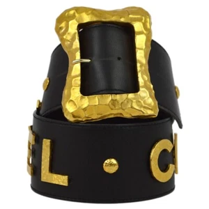 Chanel Buckle Belt Black 93P #70/28 192145 - Picture 1 of 7