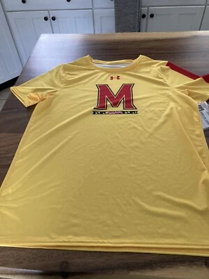 MUJERES Under Armour Maryland Terrapins Jersey Camiseta Mediana M Amarilla NUEVA Foto 1 de 4