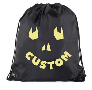 Happy Jack O Lantern Custom Bags, Halloween Treats Bags, Funny Party Cinch Bags! - Picture 1 of 5