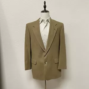 Aquascutum Jacket Mens 42L Wool Sport Coat Tan Brown Neutral - Picture 1 of 16