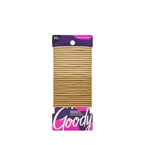 Ouchless Hair Elastics, No Metal Gentle Hair Ties, Blonde, 30 Ct - Picture 1 of 12