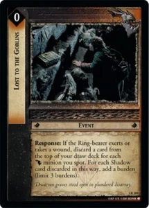 Lord of The Rings LOTR CCG TCG Fellowship of The Ring 1R189 Lost to the Goblins - Picture 1 of 1