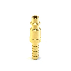 1/4" Brass Hose Barb Plug Stem Air Hose Fittings Compressor Quick Connect - Picture 1 of 2