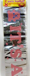 "It's A Girl" New Baby Girl Foil Pink Party Banner Everts International - Picture 1 of 2