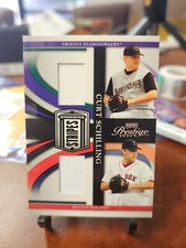 2005 Prestige Curt Schilling Changing Stripes C-3 Dual Game Used Jersey #097/250