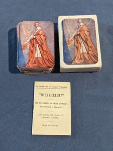 Vintage Cards Mots Croises Richelieu 1945 J. Henri Guay (co2)