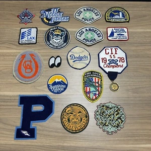 Random Lot of 17 Vintage Various Patches Los Angeles Dodgers Police - Picture 1 of 9