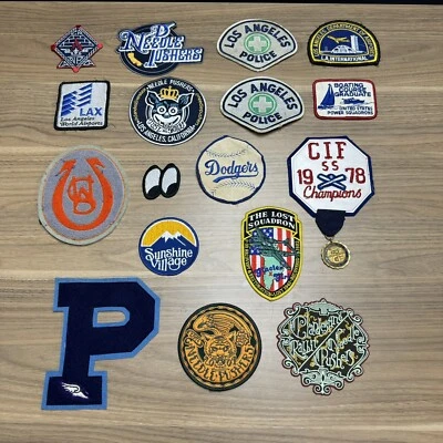 Random Lot of 17 Vintage Various Patches Los Angeles Dodgers Police - Image 1 of 4