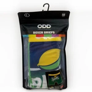 Odd Sox Sprite Soda Boxer Briefs Mens Medium Underwear Fun Gift Green Blue - Picture 1 of 6