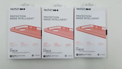 Lot of Tech21 Evo Check Gel Case for Moto Z Force Droid Orange Rose x3 x5 x10 - Image 1 of 4