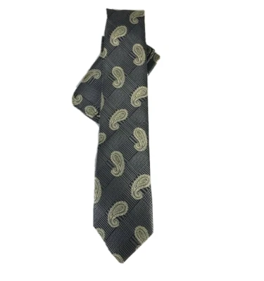 St Patick Men's Tie & Hanky Set Charcoal Gray, Black Gold Beige Skinny - Image 1 of 4